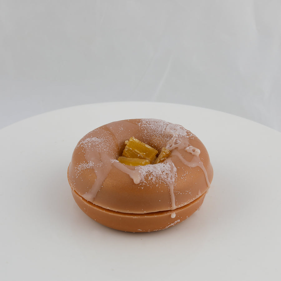donut shaped soap with apple chunks in the center