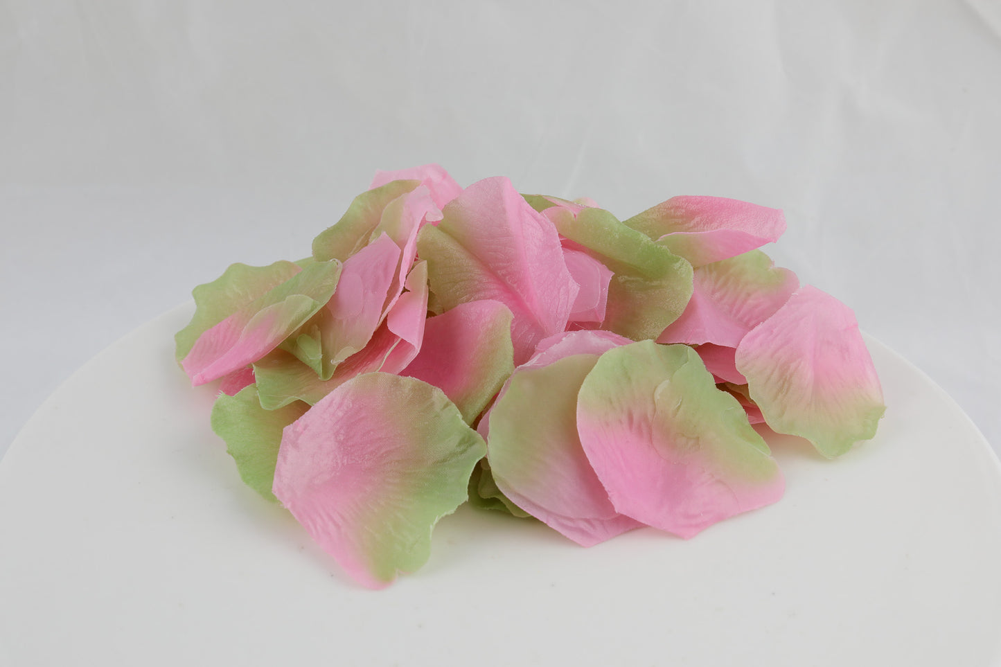 soap shaped as flower petals in pink with green edges