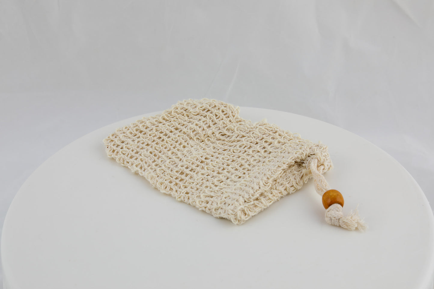 Sisal Soap bag with wooden bead