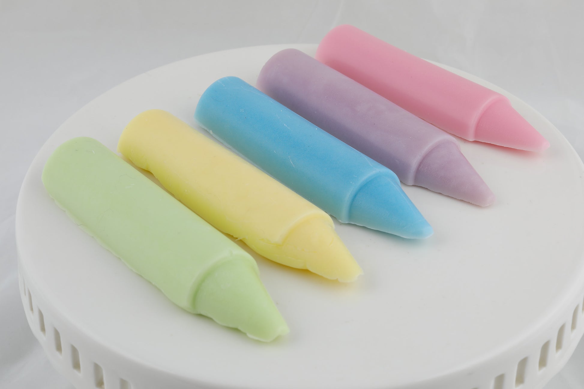 colored soap shaped as crayons